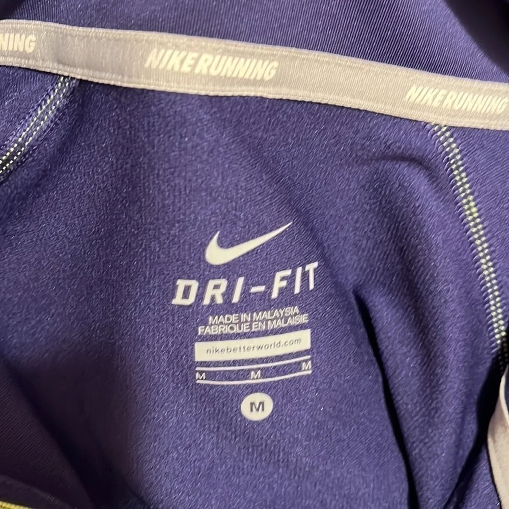 Nike Dri-Fit Blue/Purple Running 1/2 Zip Pullover Sz M NWOT